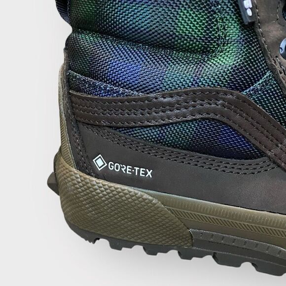 Vans Sk8-Hi Gore-Tex MTE-3 Brown Green Plaid Hiking Shoes Boots Mens size 8 New - Picture 8 of 12